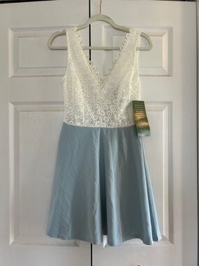 Spring/summer juniors lacy bodice dress